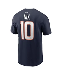 Nike Men's Bo Nix Navy Denver Broncos 2024 Nfl Draft Player Name Number T-Shirt