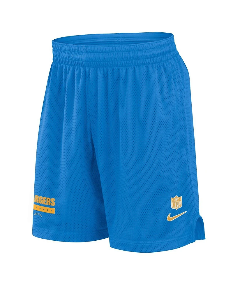 Nike Men's Powder Blue Los Angeles Chargers 2024 Sideline Performance Mesh Shorts