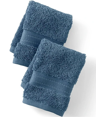 Lands' End Premium Supima Cotton 2-Piece Washcloth Set