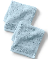 Lands' End Premium Supima Cotton 2-Piece Washcloth Set