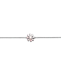 GiGiGirl Sterling Silver 18k Rose Gold Plated Daisy Flower Charm Anklet, Adjustable Length