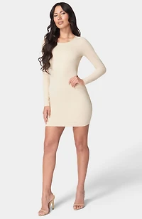 Bebe Women's Tie Back Knit Mini Dress