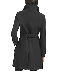 Calvin Klein Petite Belted Long-Sleeve Wrap Coat