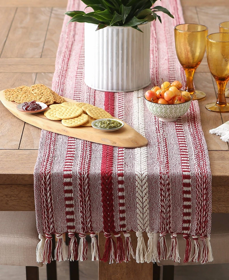 Design Imports Braided Stripe Table Runner, 15x72 Inches