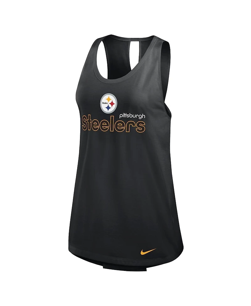 Nike Women's Black Pittsburgh Steelers Performance Tank Top