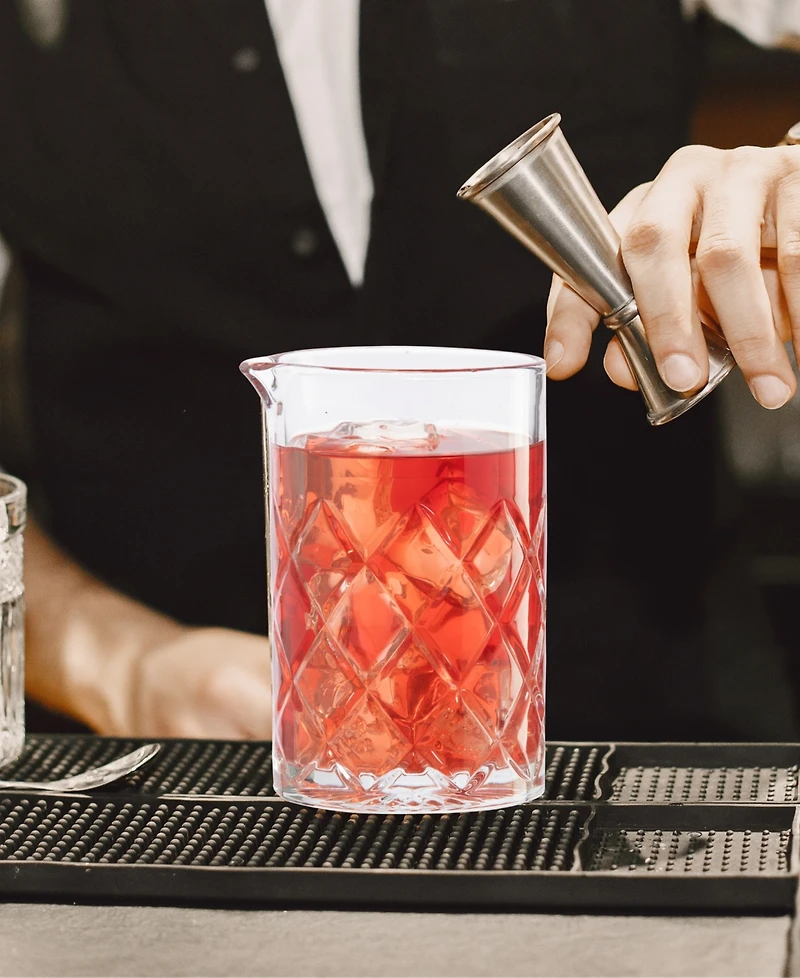 Oggi 16oz Glass Cocktail Mixing Beaker & Strainer Set