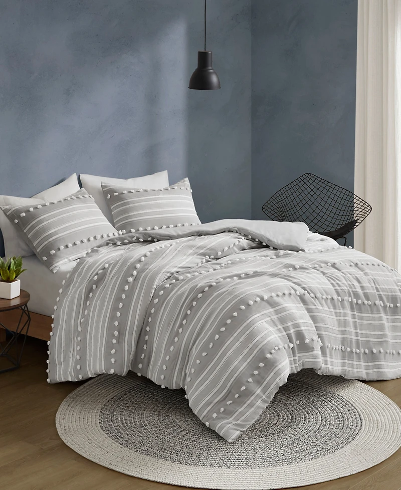Urban Habitat Rowan Striped 3-Pc. Duvet Cover Set, Full/Queen