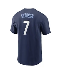 Nike Men's Dansby Swanson Navy Chicago Cubs City Connect Fuse Name Number T-Shirt