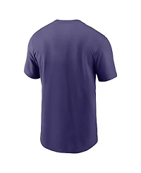 Nike Men's Purple Baltimore Ravens Primetime Wordmark Essential T-Shirt