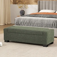 Streamdale Stylish Fabric Storage Ottoman with Flip-Lid Top