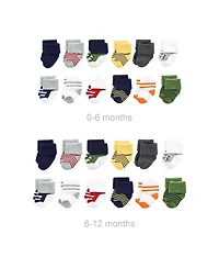 Luvable Friends Baby Boys Grow with Me Cotton Terry Socks
