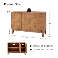 Hulala Home Glenda Contemporary 45'' Wide Sideboard with Adjustable Solid Wood Legs