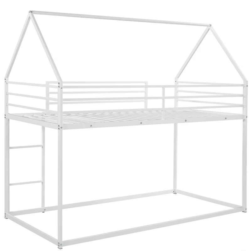 Streamdale Twin Over House Bunk Bed With Built-In Ladder
