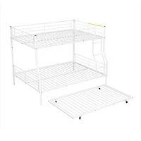 Streamdale Full Xl Over Queen Metal Bunk Bed With Trundle