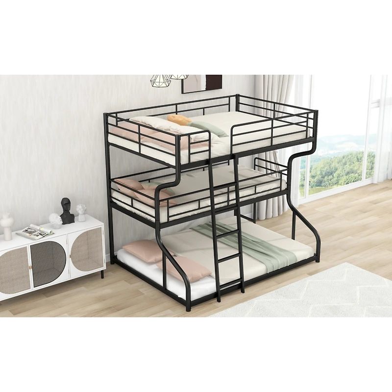Streamdale Triple-Tier Bunk Bed with Extended Access