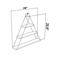 Simplie Fun Moset Floating Wall Decor Wall Mounted Rustic Decorative Hanging Metal Bracket Triangle Shelf