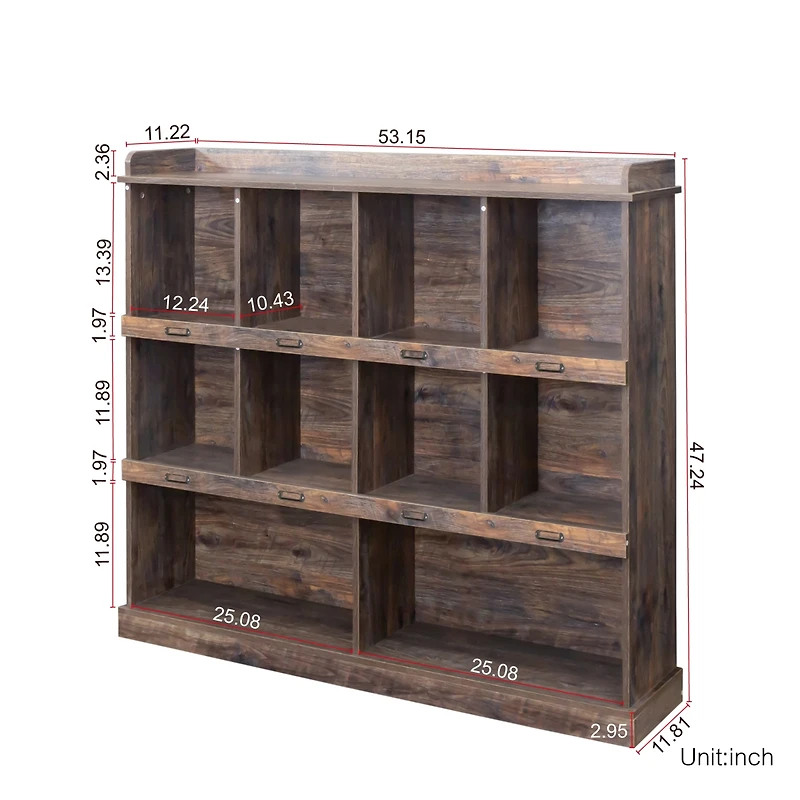 Streamdale 10-Shelf Bookcase