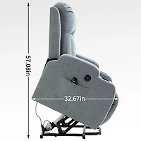 Simplie Fun 350lbs Power Lift Recliner with Massage & Heating