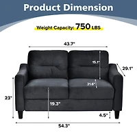 Streamdale Furniture Couch Comfortable Sectional Couches And Sofas For Living Room Bedroom Office Small Space