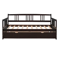 Streamdale Twin Daybed Wood Bed With Trundle
