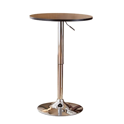 Streamdale Furniture Adjustable Wood and Metal Bar Table in Black