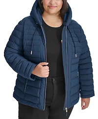Tommy Hilfiger Plus Hooded Packable Puffer Coat, Created for Macy's
