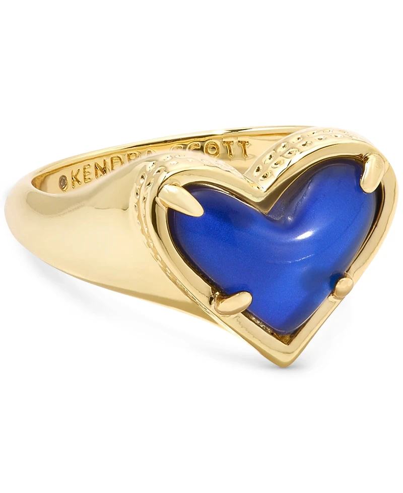 Kendra Scott Gold-Tone Mood Stone Heart Statement Ring