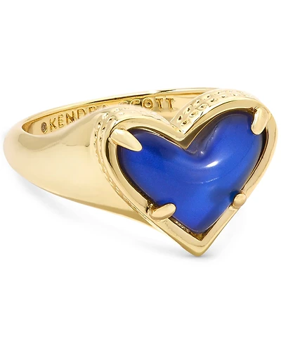 Kendra Scott Gold-Tone Mood Stone Heart Statement Ring