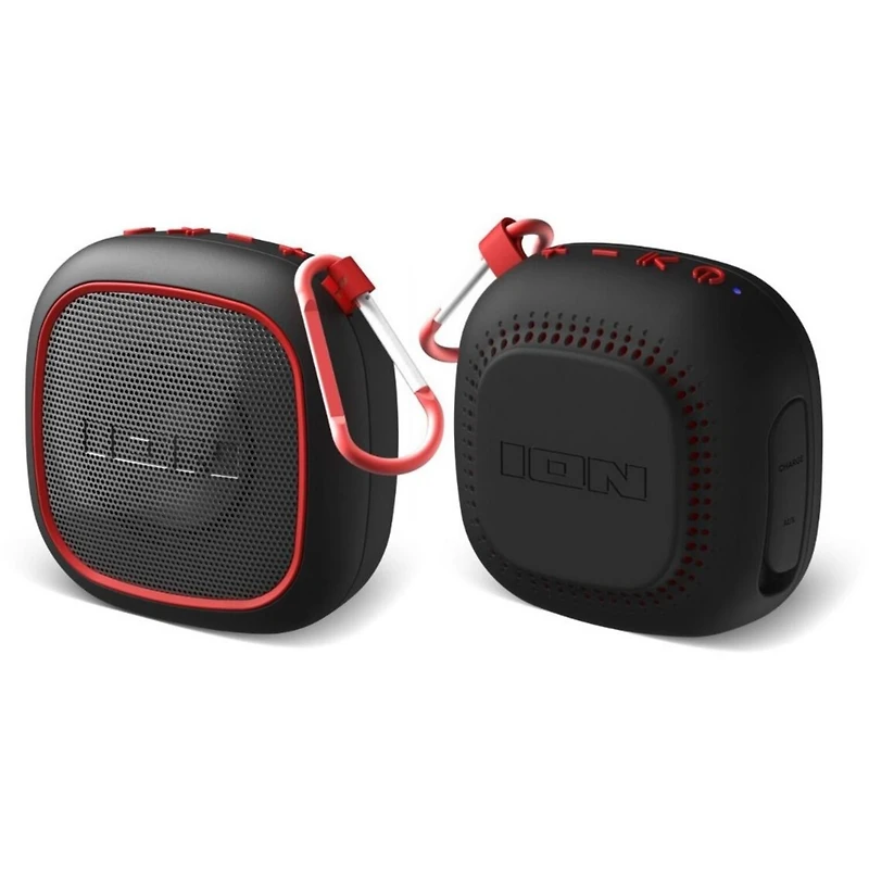 Ion iSP153 Magnet Rocker 2-Pack - Portable Bluetooth Speaker 2 Pack - IPX5 (Black)