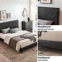 Streamdale Queen Pu Upholstered Platform Bed Frame
