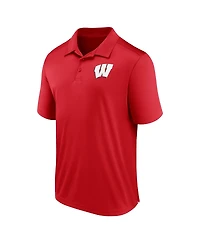 Fanatics Men's Red Wisconsin Badgers Left Side Block Polo Shirt