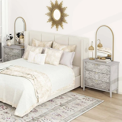 Streamdale Furniture 3 Drawer Cabinet, American Furniture, Suitable for Bedroom, Living Room, Study