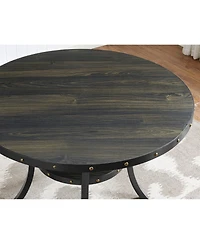 Streamdale Biony Dining Collection Espresso Wood Railhead Dining Table