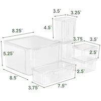 Sorbus 6-Piece Hardware Storage Container Set