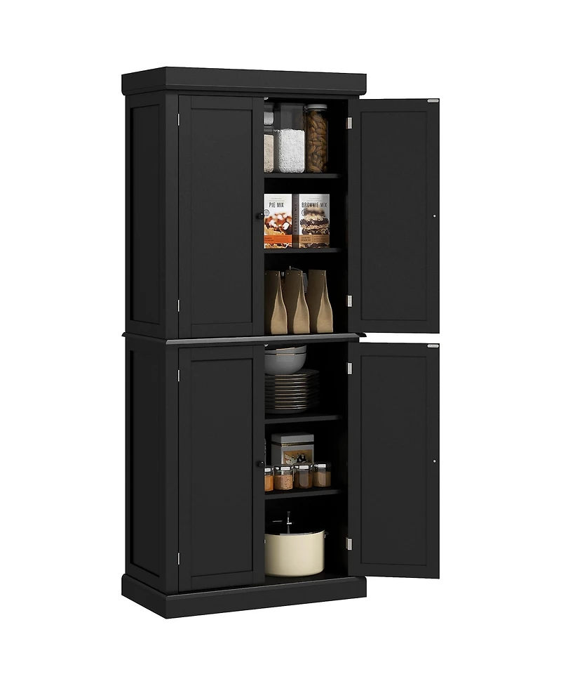 Homcom 72" Kitchen Pantry Storage Cabinet with 4 Doors,