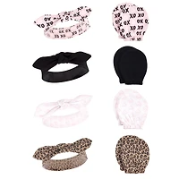 Hudson Baby Girls 16Pc Headband and Scratch Mitten Set