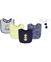 Hudson Baby Boys 5Pk of Soft Interlock Bibs