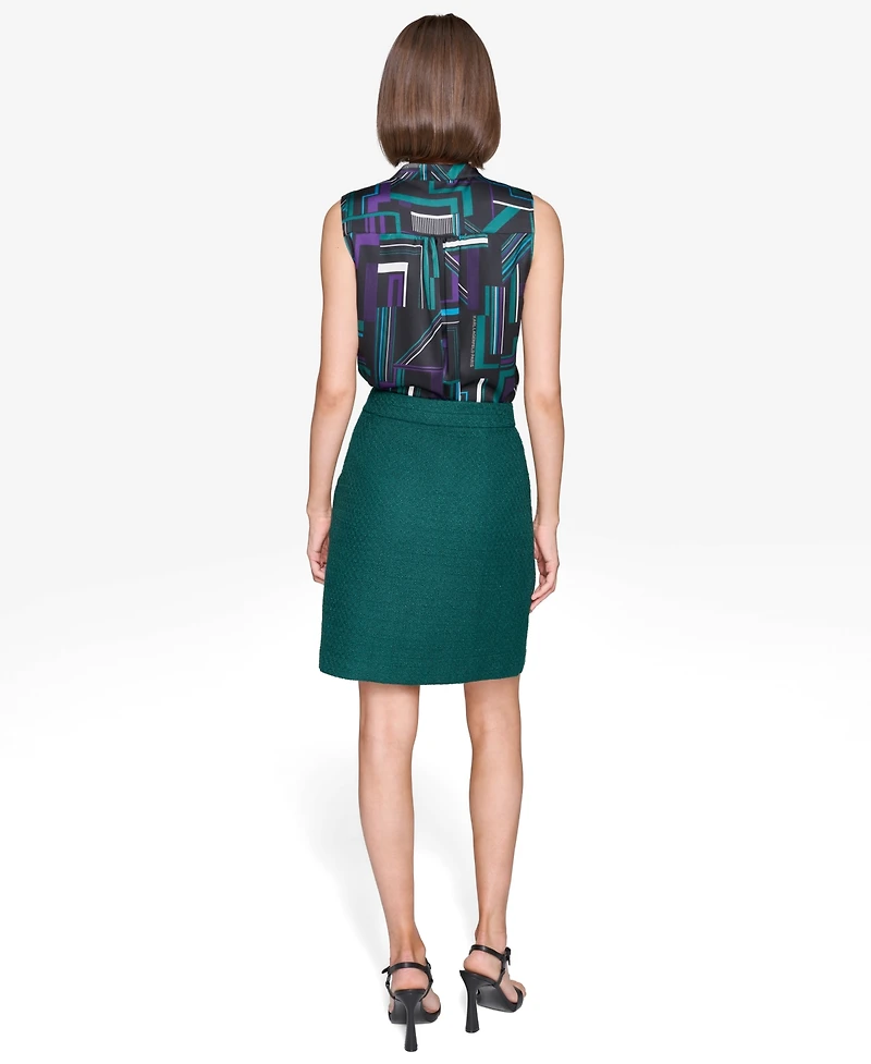 Karl Lagerfeld Paris Women's Tweed Mini Skirt