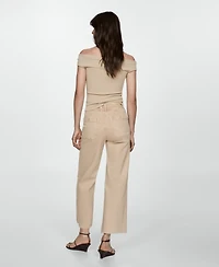 Mango Women's Catherin Culotte High Rise Jeans