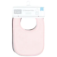Hudson Baby Girls Drooler Bib with Waterproof Lining