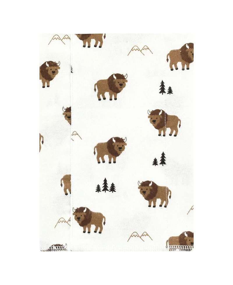 Hudson Baby Cotton Flannel Burp Cloths, 4-Pack, One Size