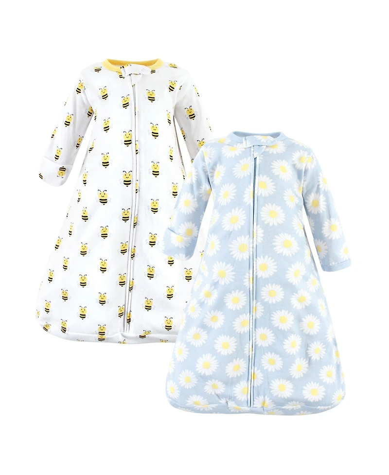 Hudson Baby Girls Cotton Long-Sleeve Wearable Sleeping Bag