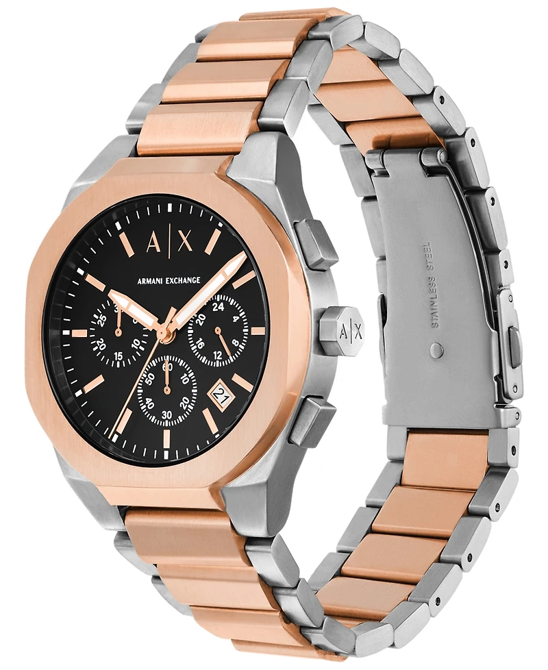 A|X Armani Exchange Men's Sync Quartz Chronograph Two-Tone Stainless Steel Watch 42MM
