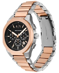 A|X Armani Exchange Men's Sync Quartz Chronograph Two-Tone Stainless Steel Watch 42MM