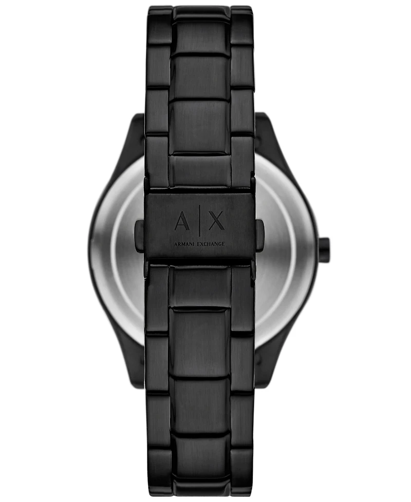 A|X Armani Exchange Men's Quartz Multifunction Black Stainless Steel 42MM