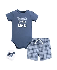 Hudson Baby Boys Bodysuit Outfit with Shorts and Socks