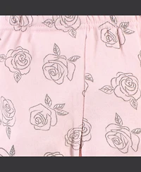 Little Treasure Baby Girls One's Cotton Outfit Set Bodysuit, Pants, and Matching Shoes