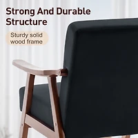Mid-Century Oasis Comfy Velvet Chair for Stylish Comfort