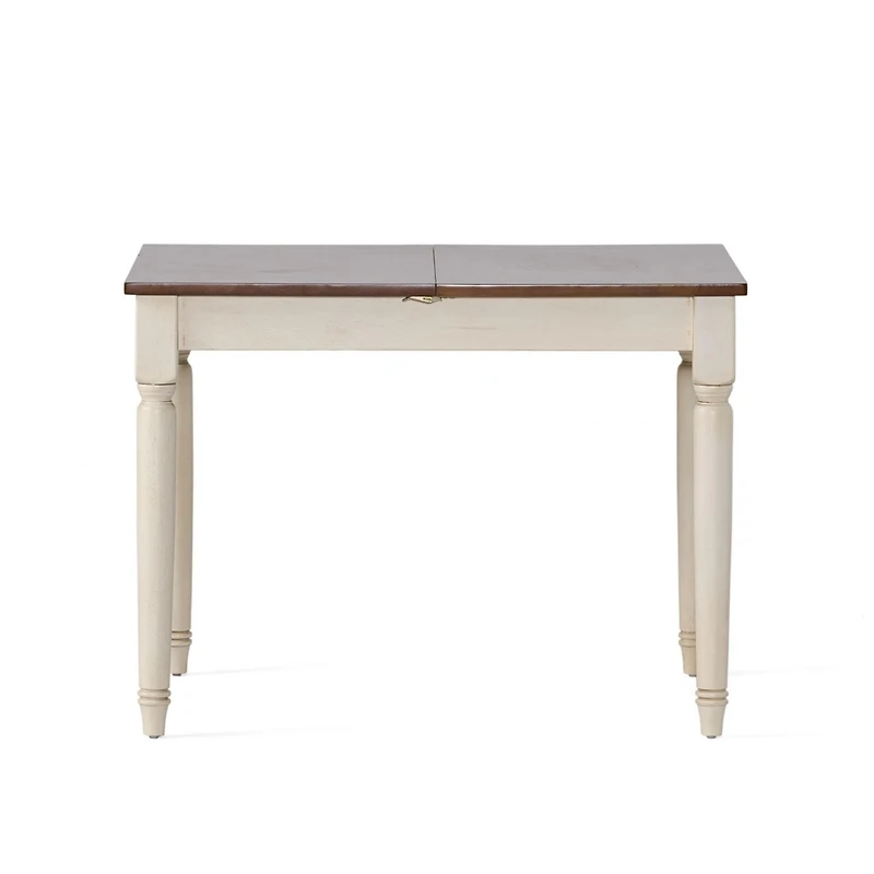 Streamdale Clearwater Rectangular Sliding Table, Dark Oak/Cream, 29.5