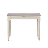 Streamdale Clearwater Rectangular Sliding Table, Dark Oak/Cream, 29.5